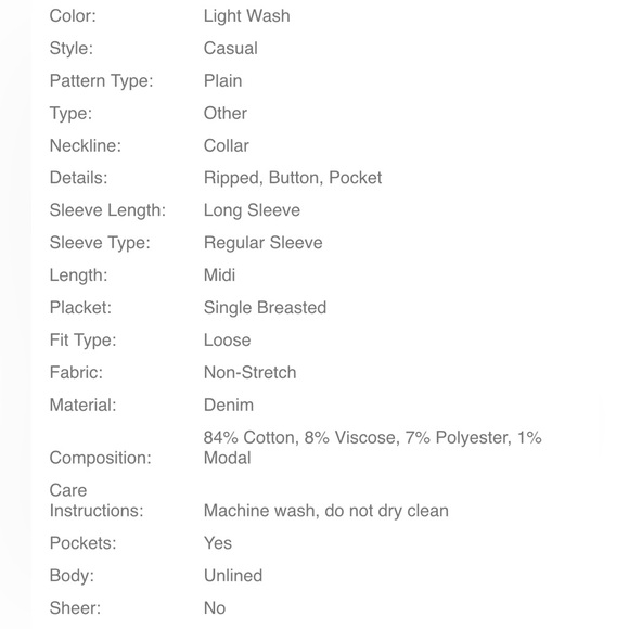 BNIB GIRLS DISTRESSED LONG DENIM JACKET 6 Y - Picture 9 of 16